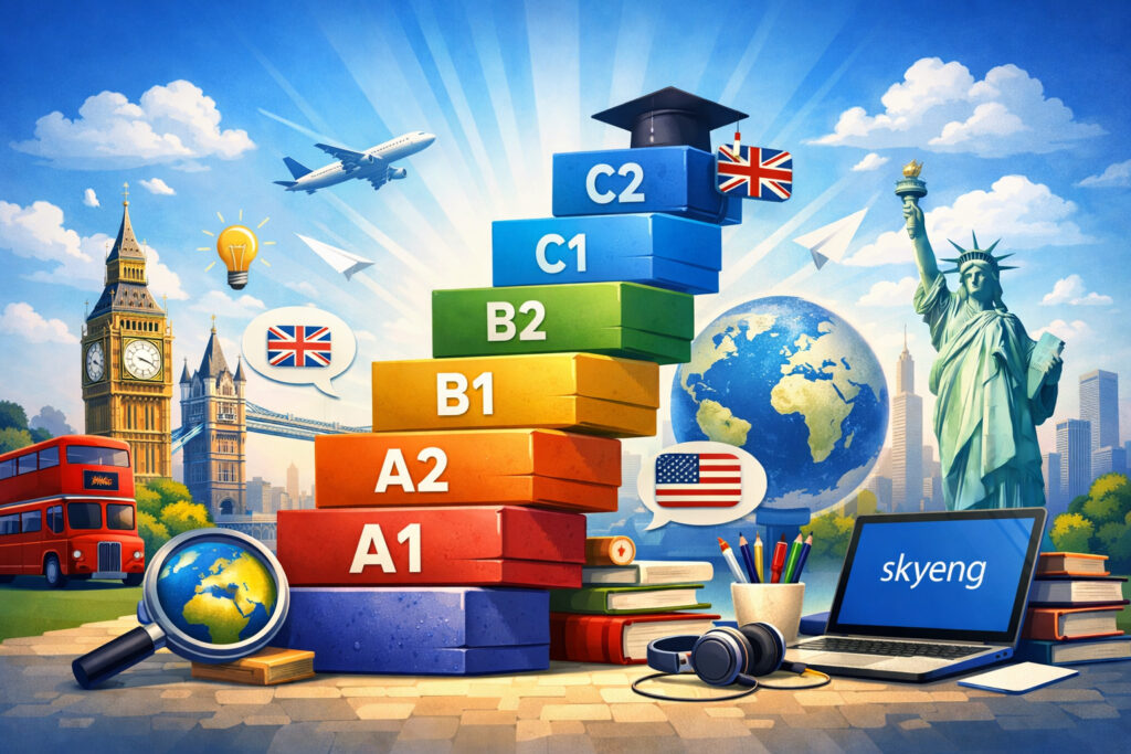 Do you understand the different levels of English?. Photo.
