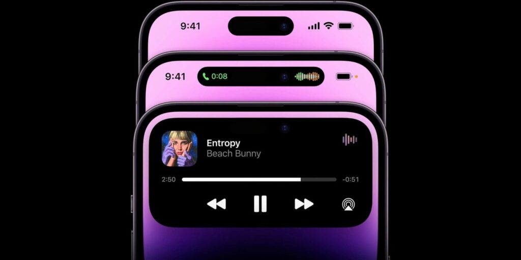 The technology first appeared in the iPhone 14 Pro. Image: 9to5mac.com