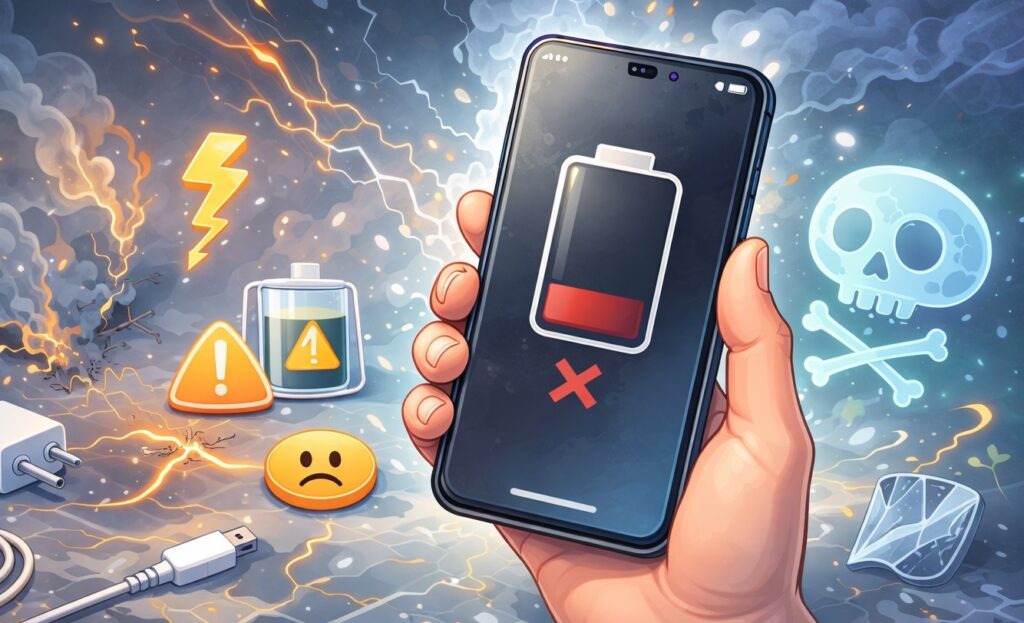 What Happens If You Fully Discharge Your Phone. Full discharge can even cause harm. Photo.