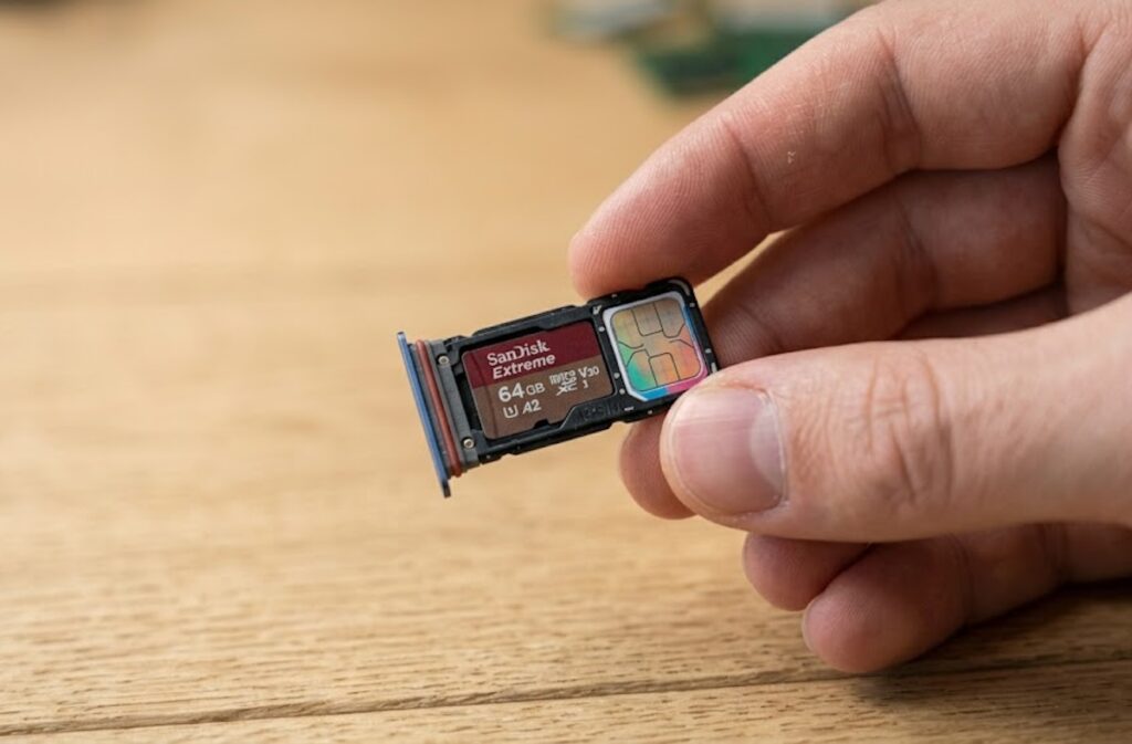 Memory cards expand smartphone capabilities. The main thing is that they don't interfere with using the second SIM. Photo.