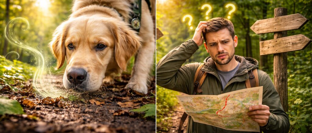 How Dogs Remember Routes and Find Their Way Home. Dogs rely not only on vision but also on smells for navigation. Photo.