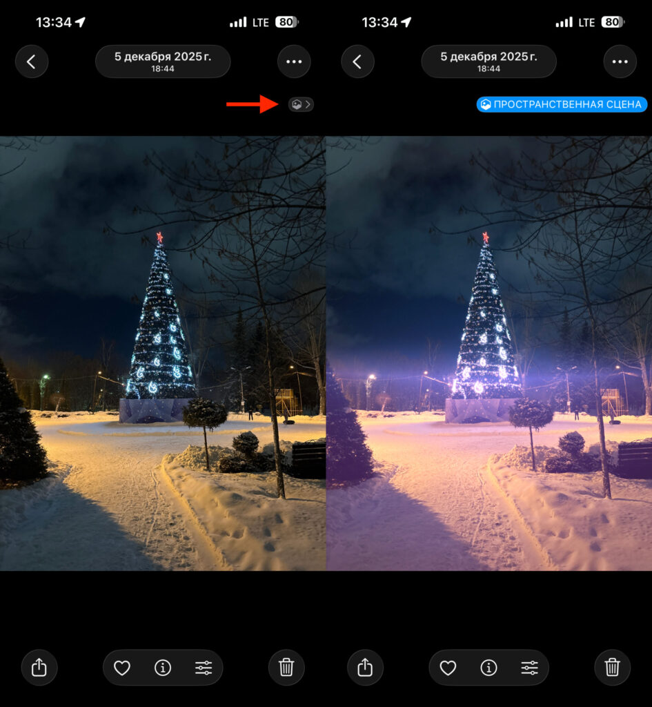 How to enable the 3D effect for photos on iPhone. Spatial Scene is activated with one button. Photo.
