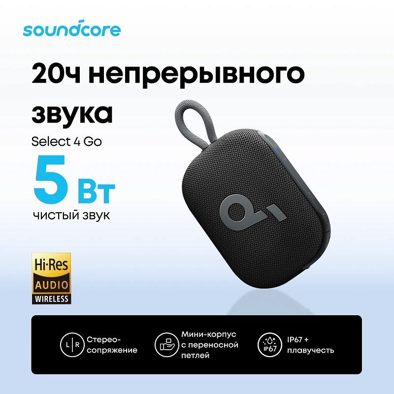 Портативная колонка Soundcore. Маленькая колонка с реально мощным звуком. A small speaker with truly powerful sound
