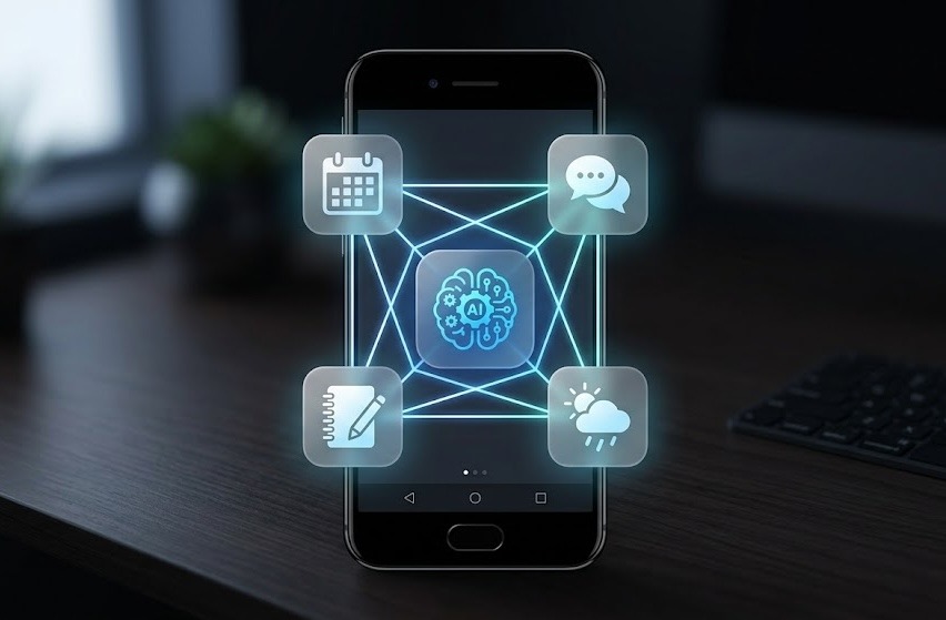AI in the smartphone will link all functions. Photo.