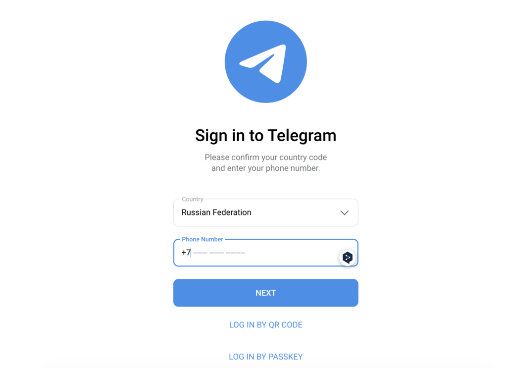 How to Log In to Telegram Web by Phone Number. Enter your number and receive the verification code. Photo.