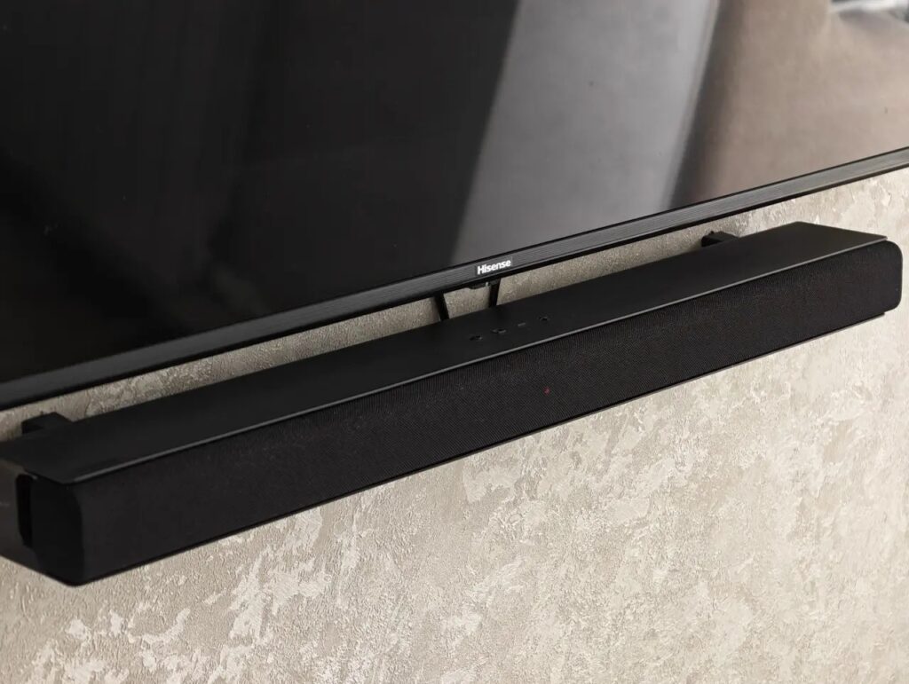 How to fix audio delay after connecting a soundbar. A soundbar can improve sound dramatically, but sometimes adds a few dozen milliseconds of delay — and suddenly dialogues look like bad dubbing. Photo.