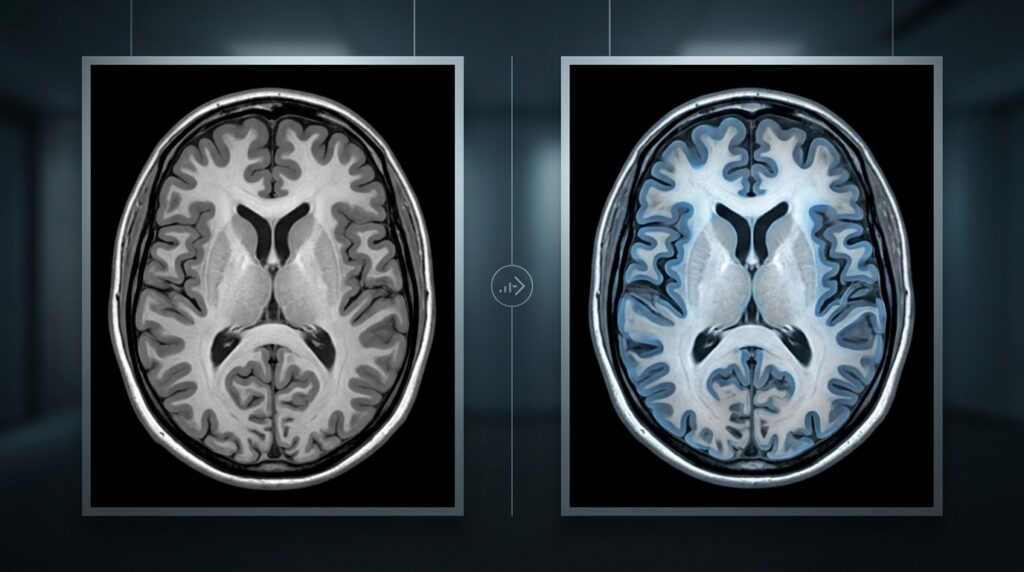 MRI scans allow tracking changes in gray matter volume over the years