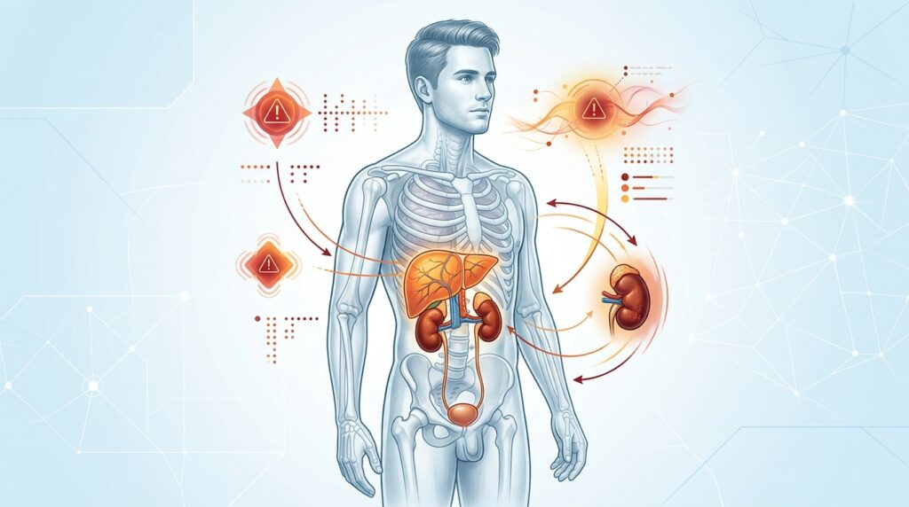 Constipation and diarrhea are associated with risks for different organs — kidneys and liver respectively