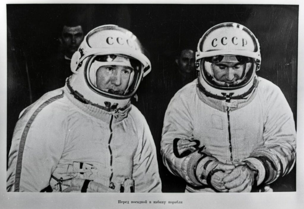 The crew of the Voskhod-2 spacecraft. Image source: calend.ru. Photo.