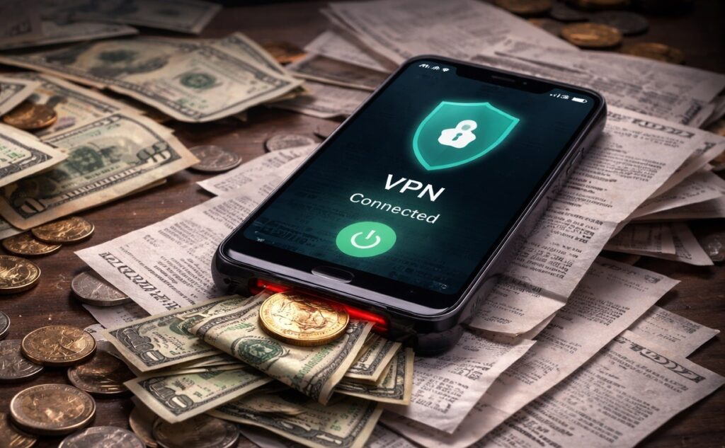 Now even free VPN will cost you money. Photo.