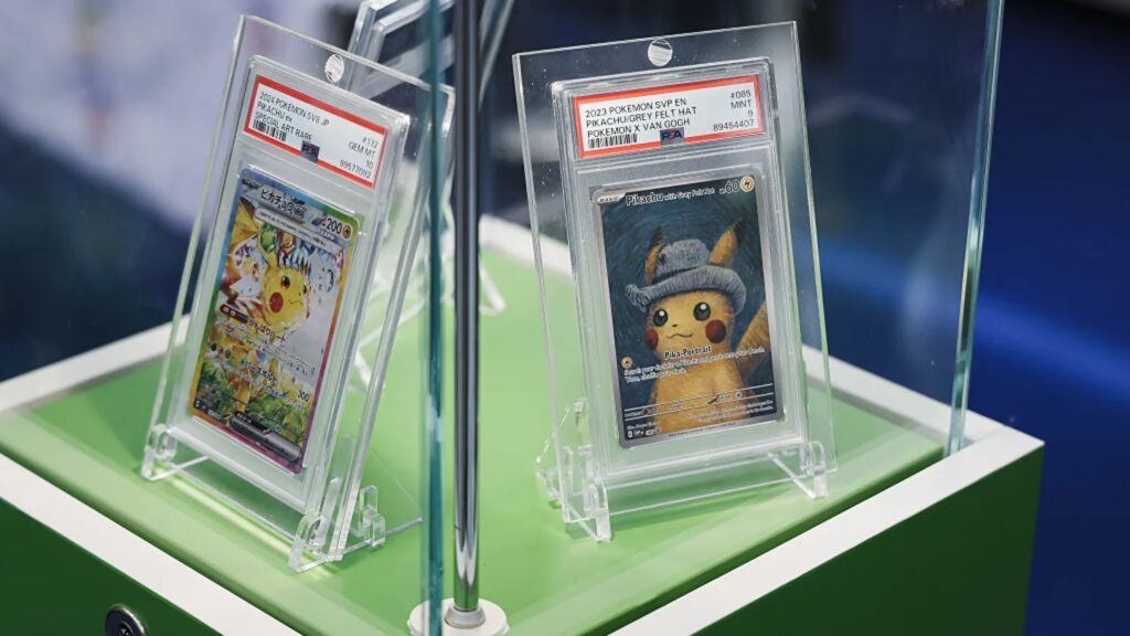 Rare Pokémon cards from the 2000s can be worth tens of thousands of dollars. Photo.