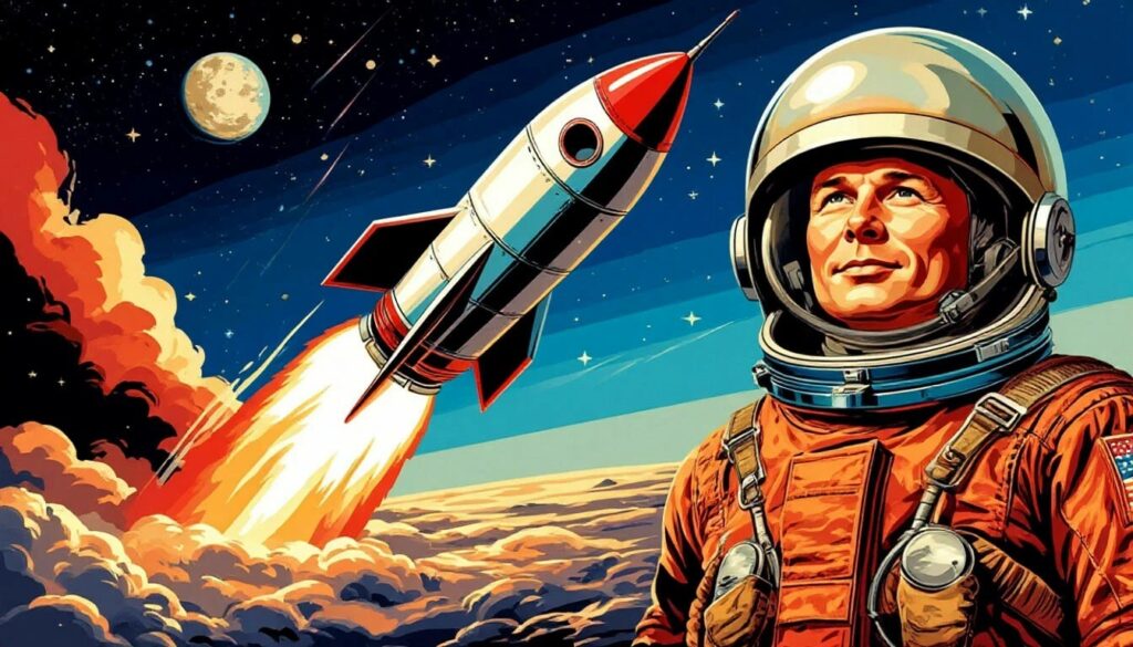 April 12 Cosmonautics Day. Image source: shedevrum.ai. Photo.