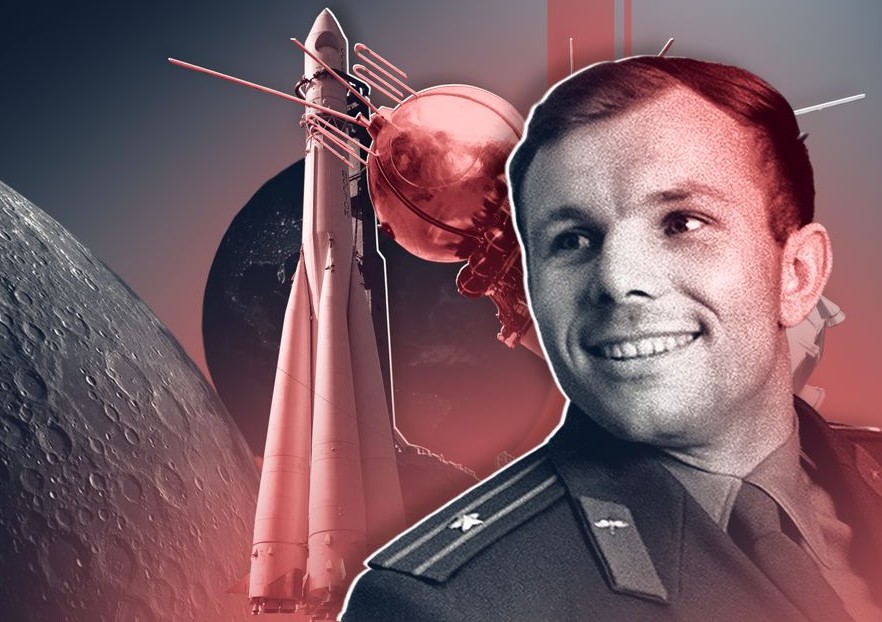 Yuri Gagarin and the Vostok-1 spacecraft — the beginning of the era of crewed spaceflight. Image source: regnum.ru. Photo.