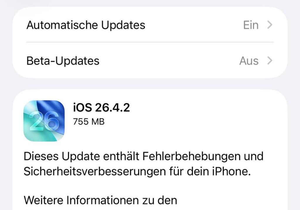 The new iOS is already available in iPhone settings