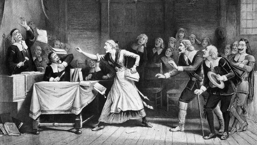 Lithograph by George H. Walker 'After the Witch. Number 3' based on a painting by J. E. Baker. Photo.