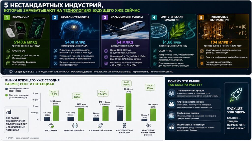 5 markets growing through new technologies. Photo.
