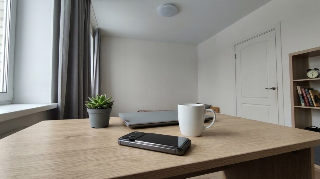 Compact magnetic power bank for iPhone. Very convenient to carry with you. Photo.