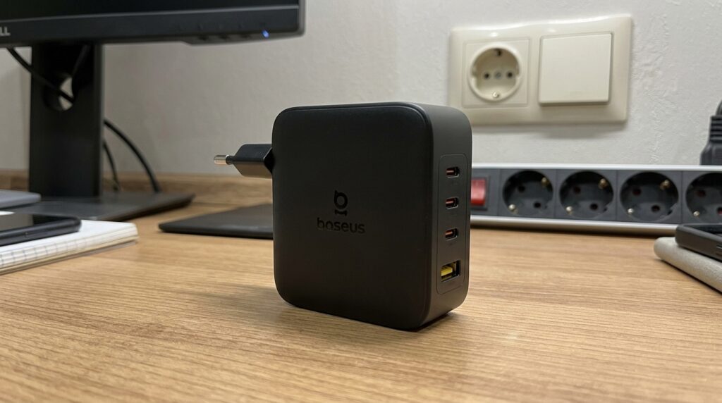 Four ports and enough power for an entire desk setup.