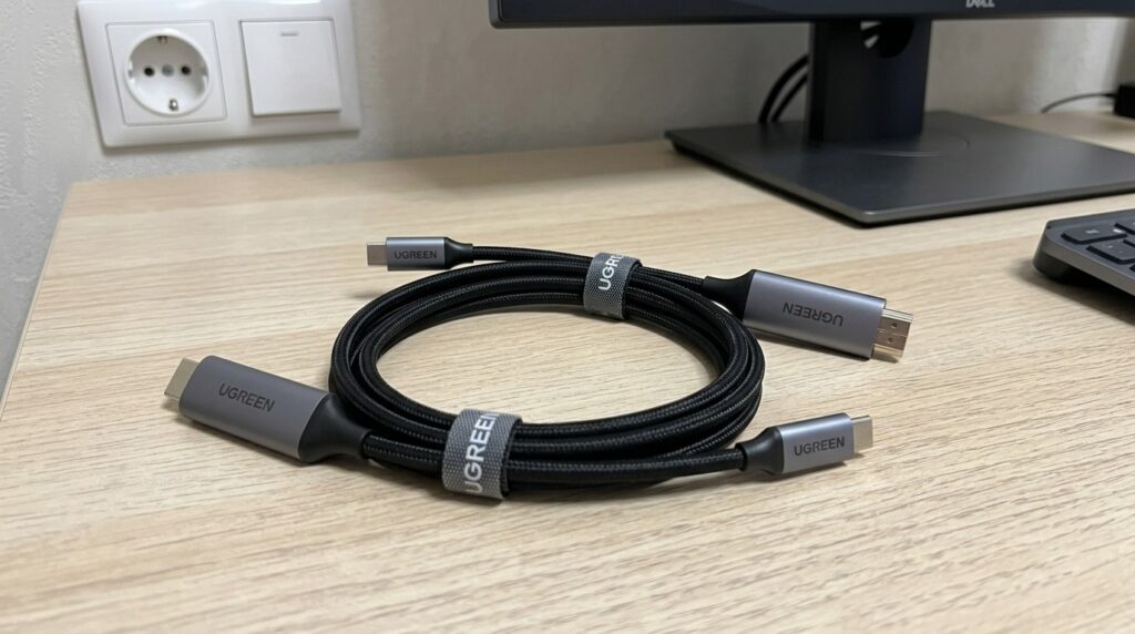 One cable connects my tablet to the TV — no adapters needed