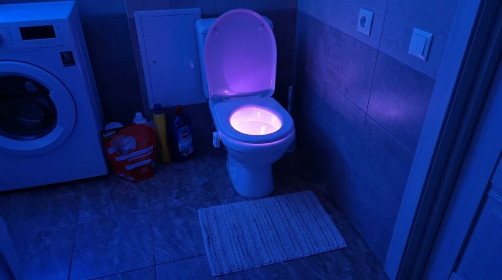 Toilet Night Light with Motion Sensor — I Can't Believe I'm Recommending This. The strangest purchase that became the most useful. Photo.