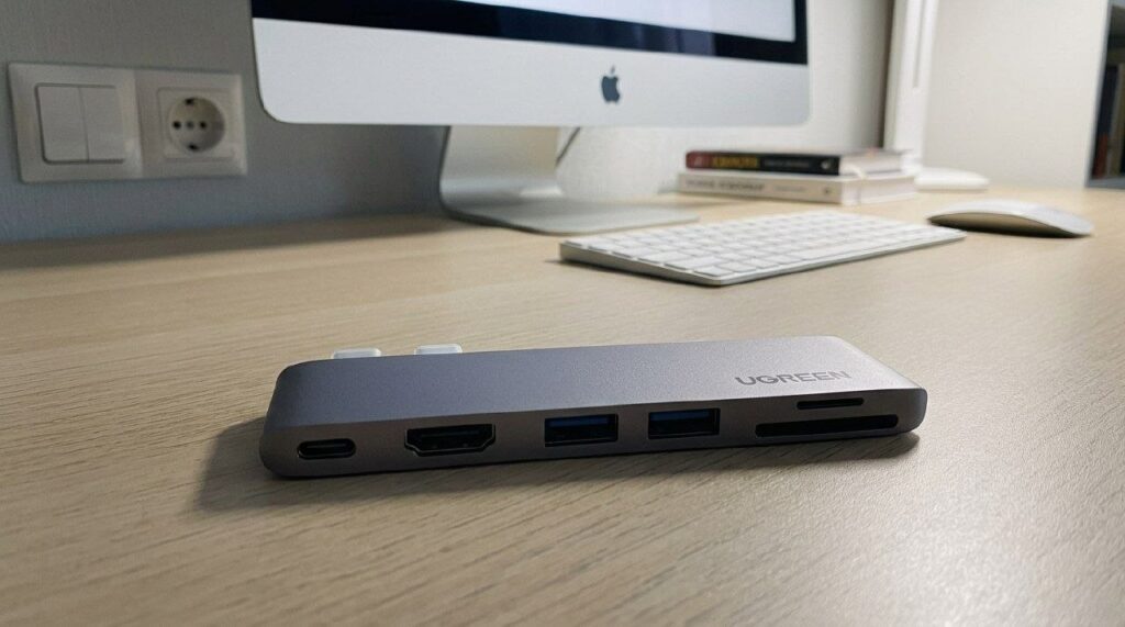 When your laptop has two ports but you need to connect everything at once.
