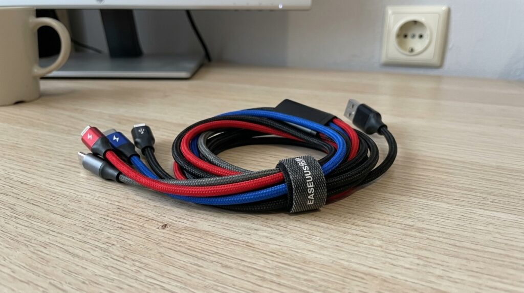 Been sitting in my backpack since November — one cable instead of three, priceless on the road