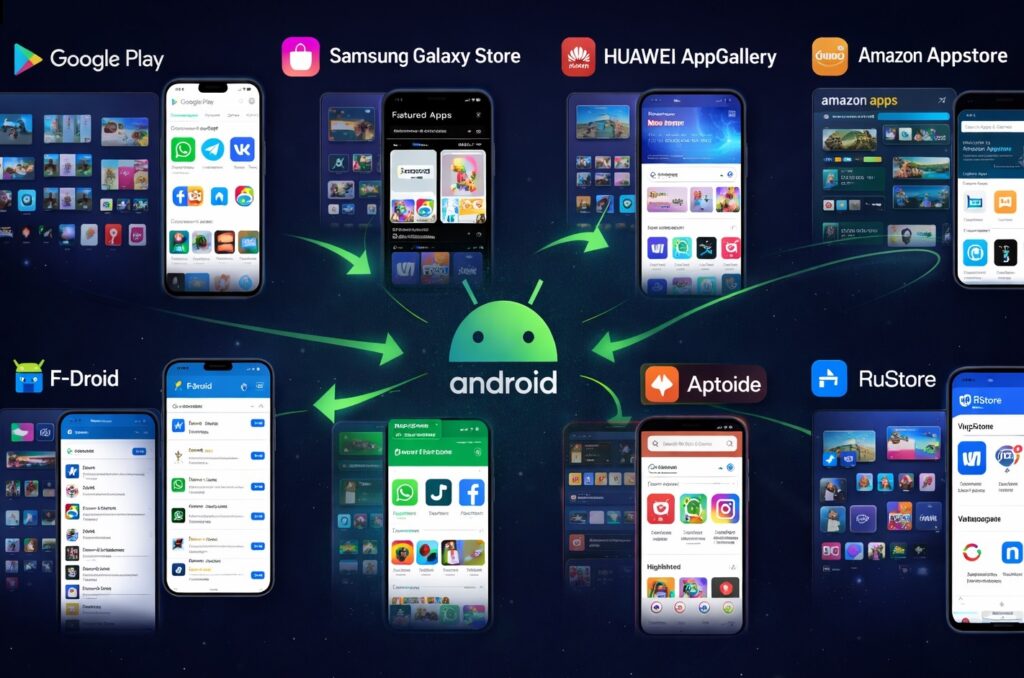 There are tons of app stores on Android. Photo.