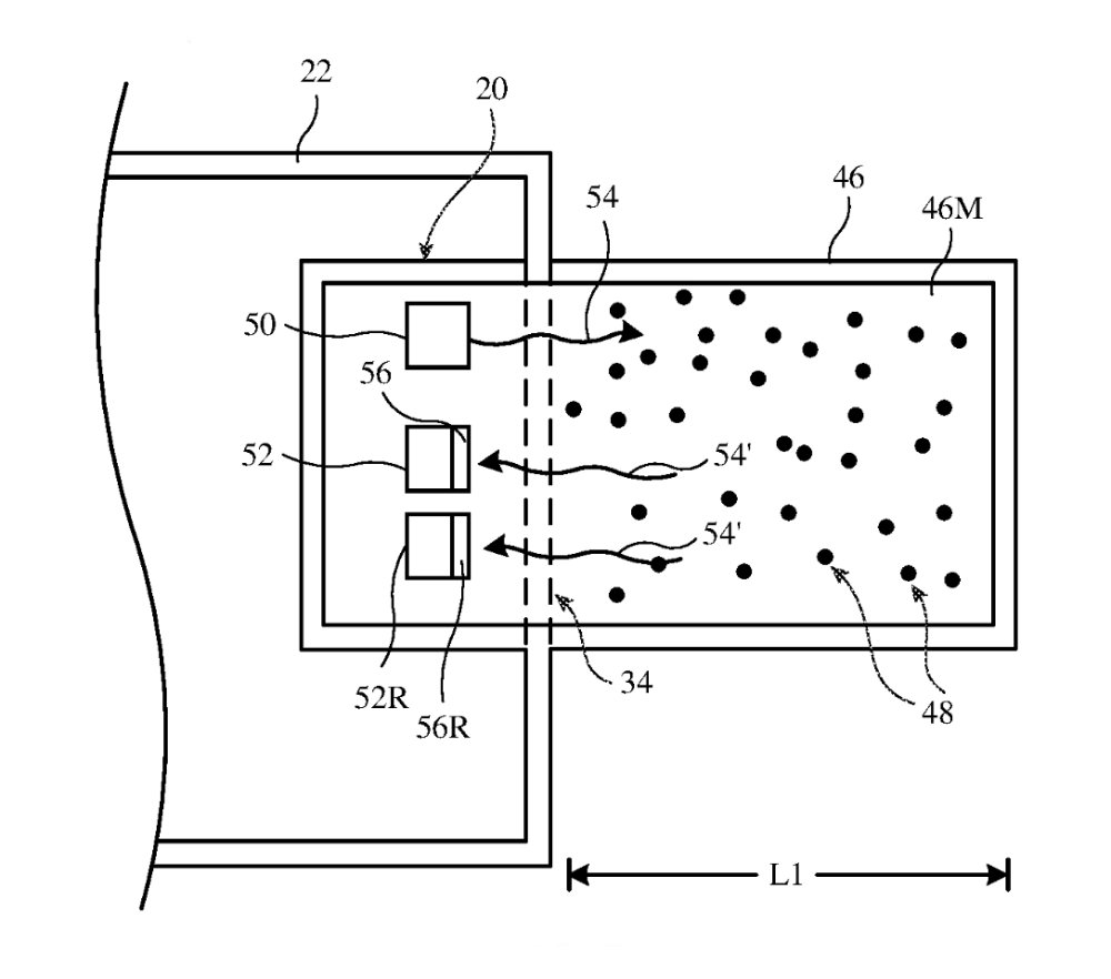 Here's what the patent itself looks like. The sensors capture exhaled air. Image: appleinsider.com