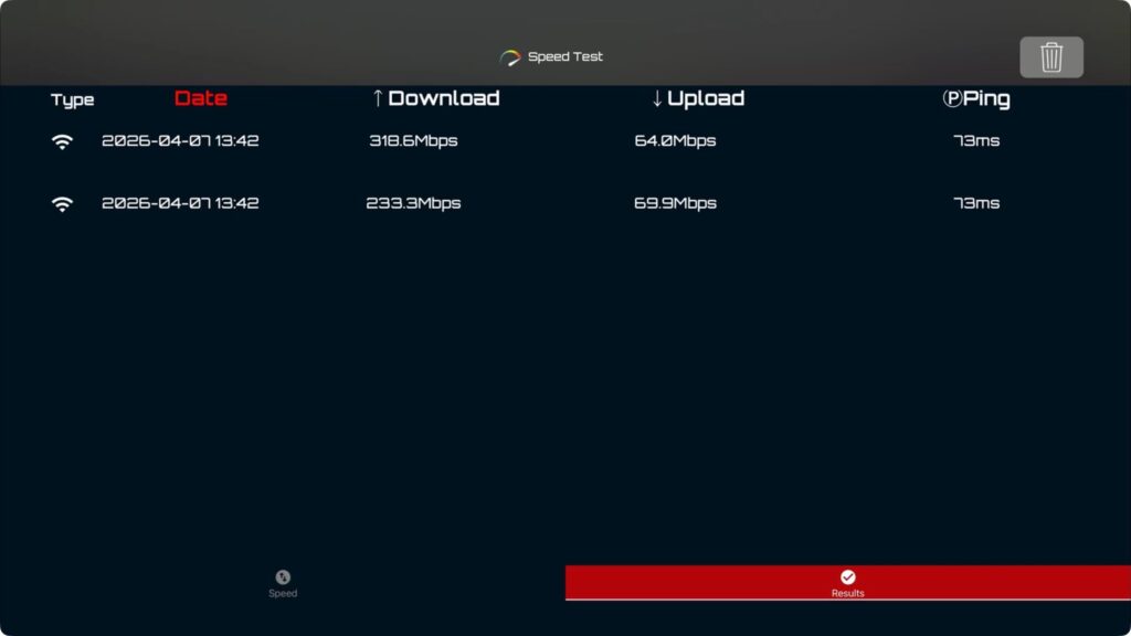 Apps for measuring internet speed on Apple TV. Another app to check internet speed on Apple TV. Photo.