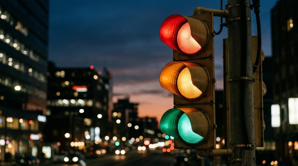 Audit: why traffic lights chose specifically red, yellow, and green