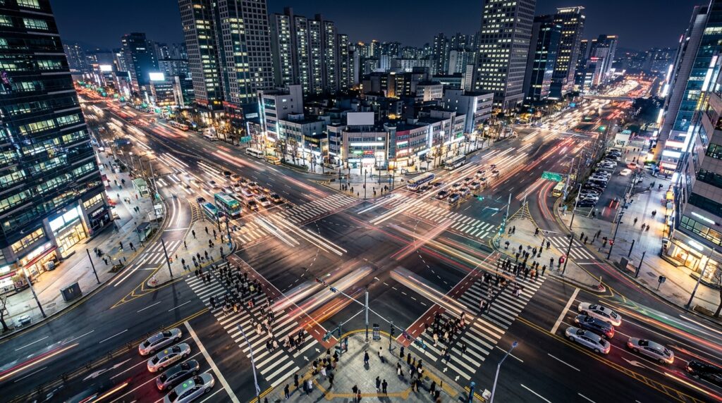 Traffic lights with the same color scheme operate around the world