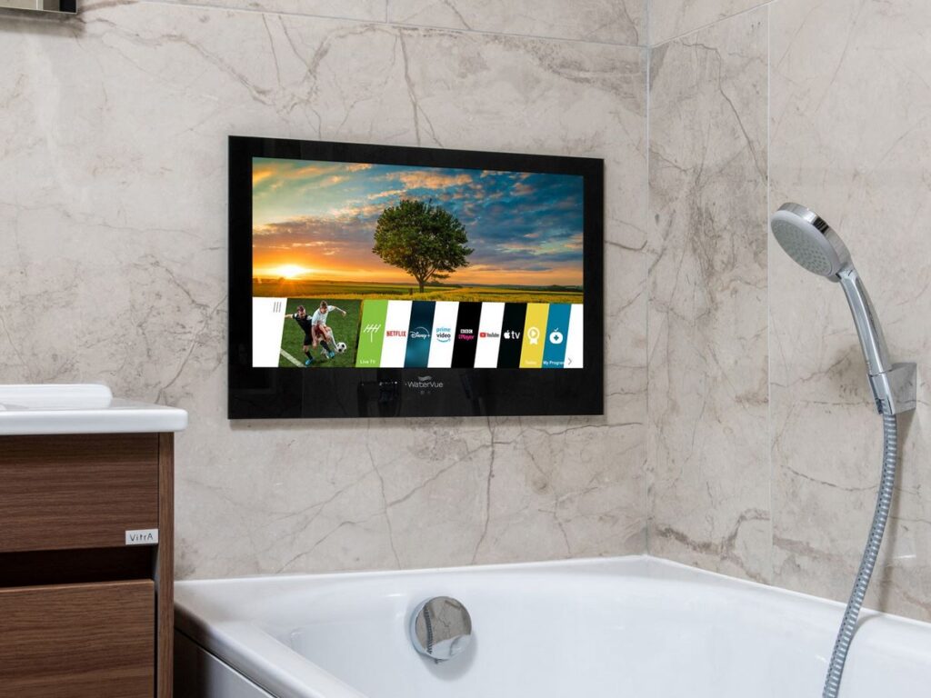 TVs in the bathroom — definitely a bad idea
