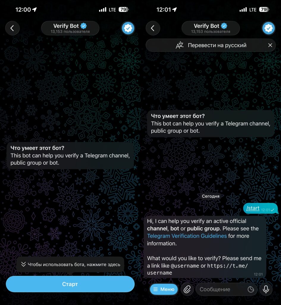 Verification is done through the bot