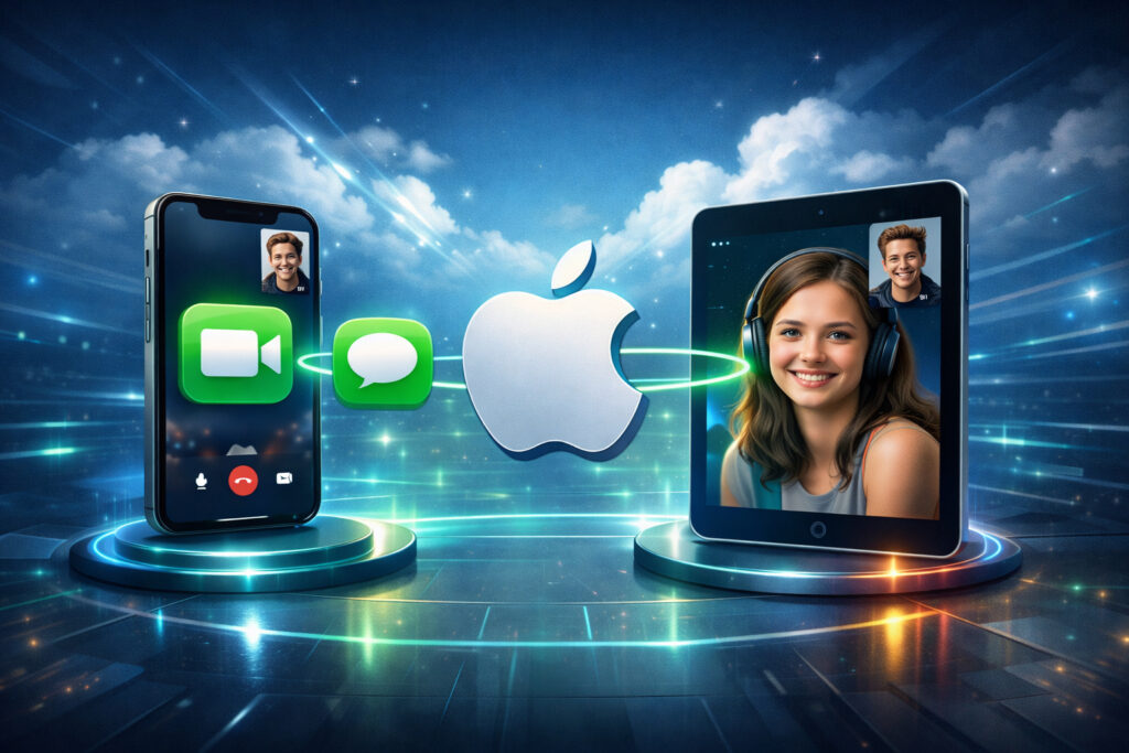 It turns out you can easily call from a smartphone to a tablet. A handy feature. Photo.