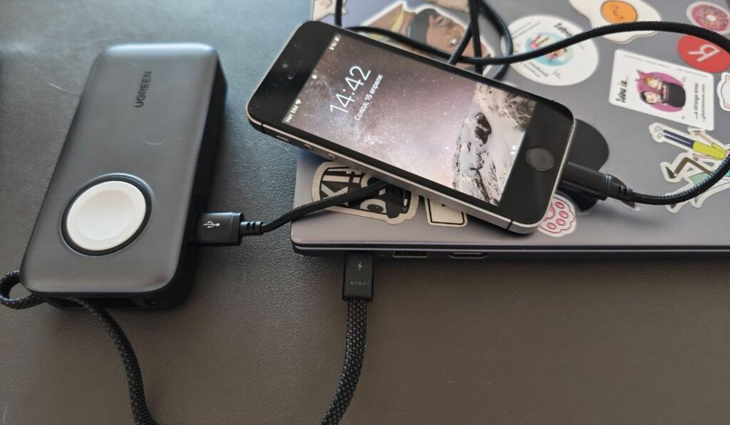 You can charge multiple devices at once. Even a laptop!