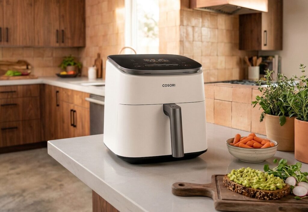 An air fryer lets you cook delicious and healthy meals. Photo.