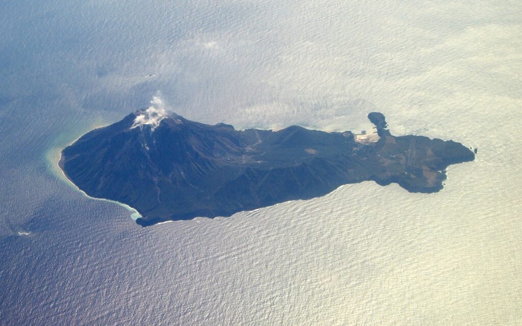 Iwo Jima island was formed as a result of one of the eruptions of the Kikai volcanic system. Image source: wikipedia.org