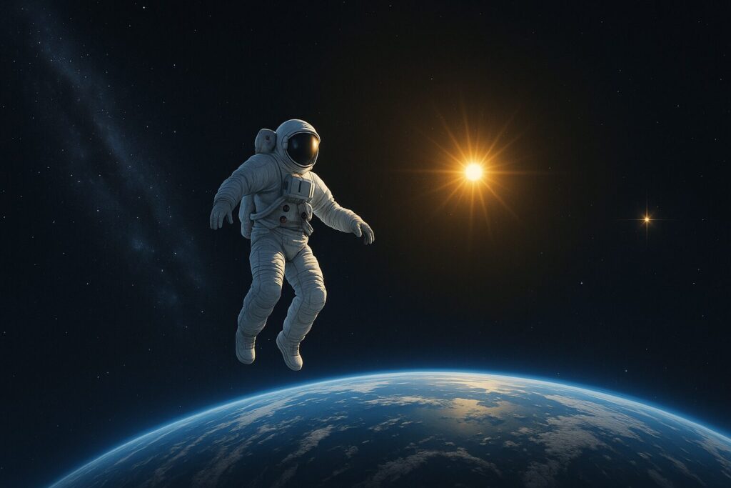 The view of Earth from space is mesmerizing. Photo.