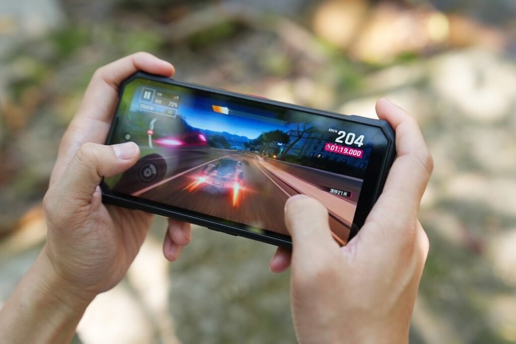 You could even call this smartphone a gaming one. Photo.