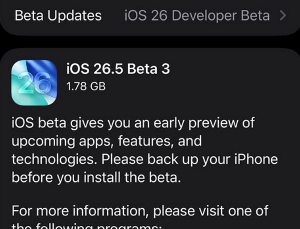 The beta is already available in iPhone settings