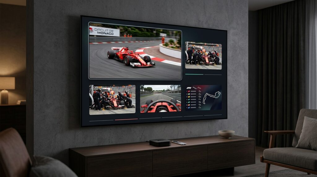 Multi-angle viewing mode for Formula 1 on Apple TV+