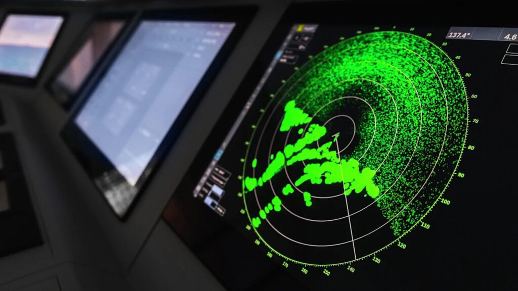 Modern radar detector. Photo.