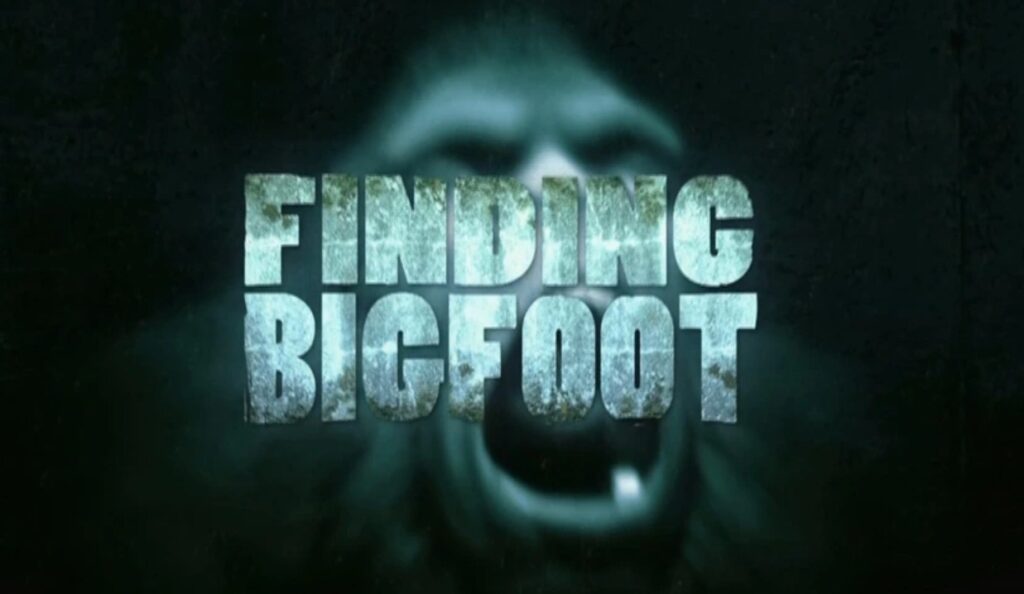 Title screen of Finding Bigfoot. Photo.