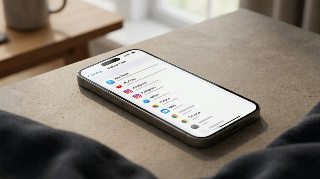 In iPhone settings you can track which apps consume the most mobile traffic