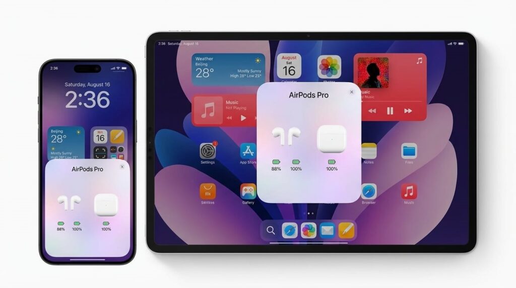 AirPods on Xiaomi feel right at home. Photo.