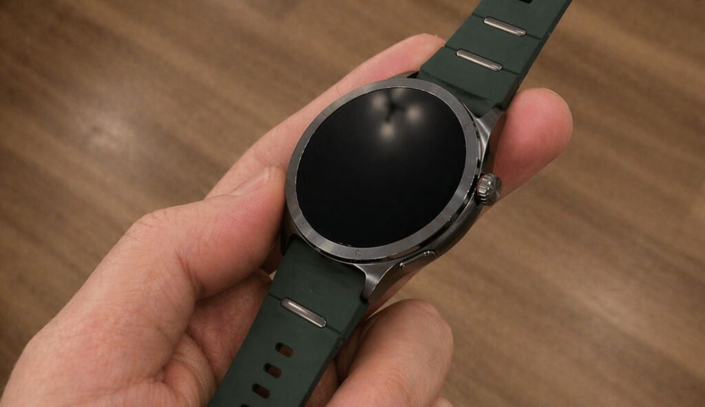 The watch has a very pleasant case. A bit weighty, but always pleasantly cool to the touch