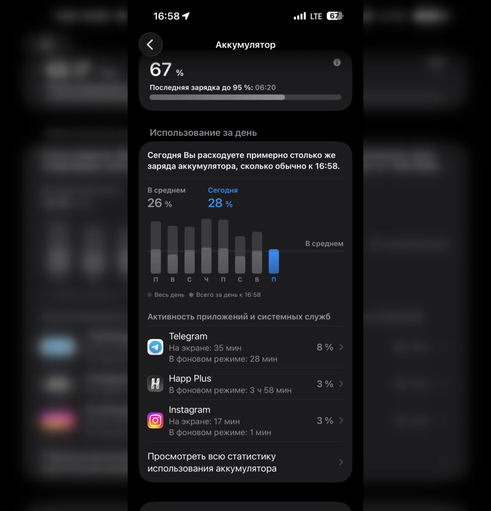 Battery life remains within the same range