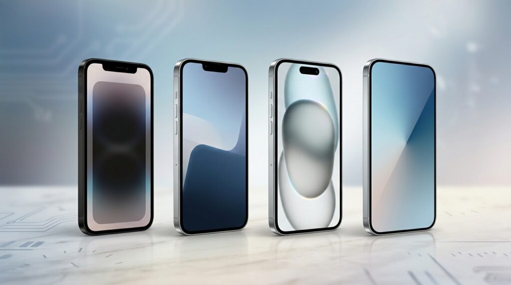 Evolution of iPhone screen cutouts: from the notch to a fully bezel-free design
