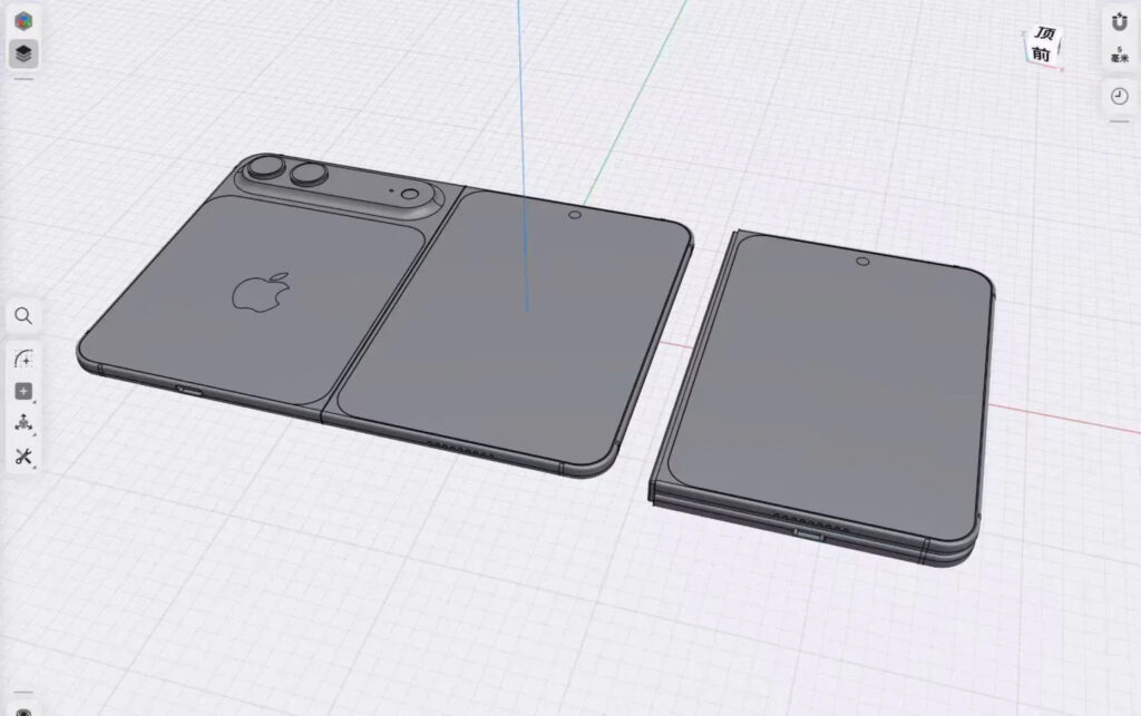 According to the original drawings, the smartphone was supposed to look like this