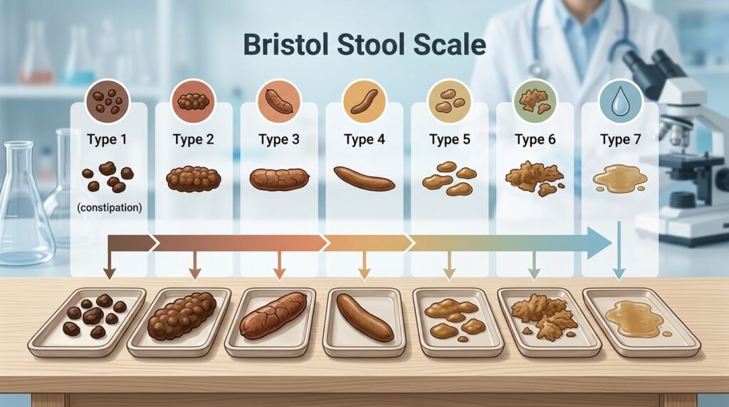 The Bristol Stool Scale helps assess digestion speed. Photo.